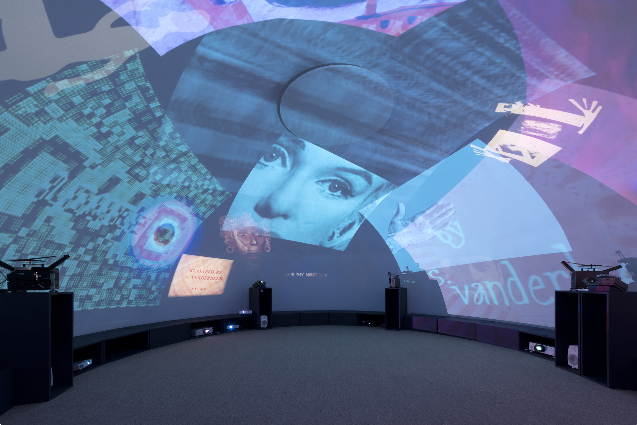 Stan VanDerBeek. Movie-Drome. 1964–65. Dome theater with 16mm films, 35mm slide…