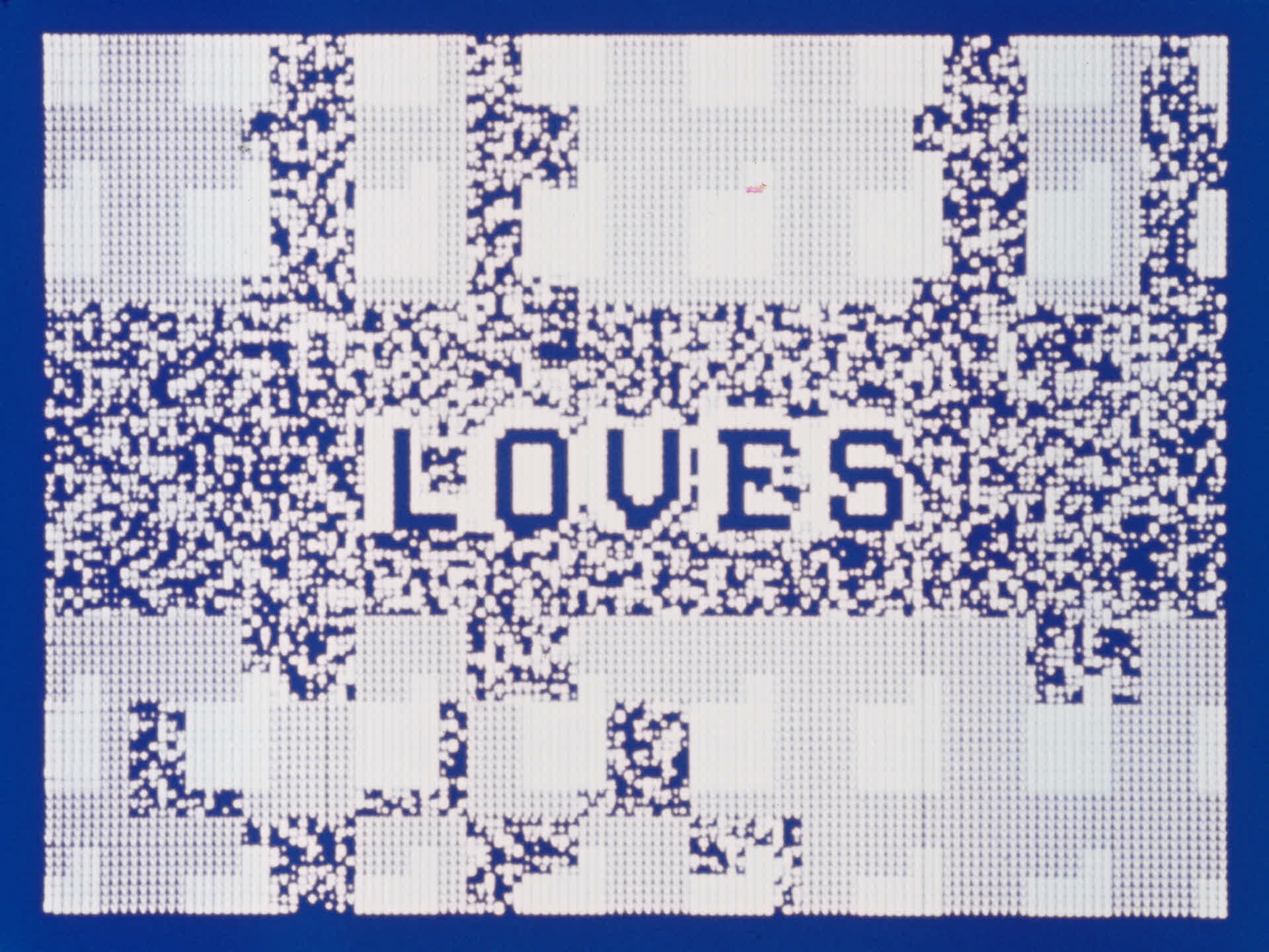 Stan VanDerBeek, Poemfield No. 1 (Blue version), 1967
